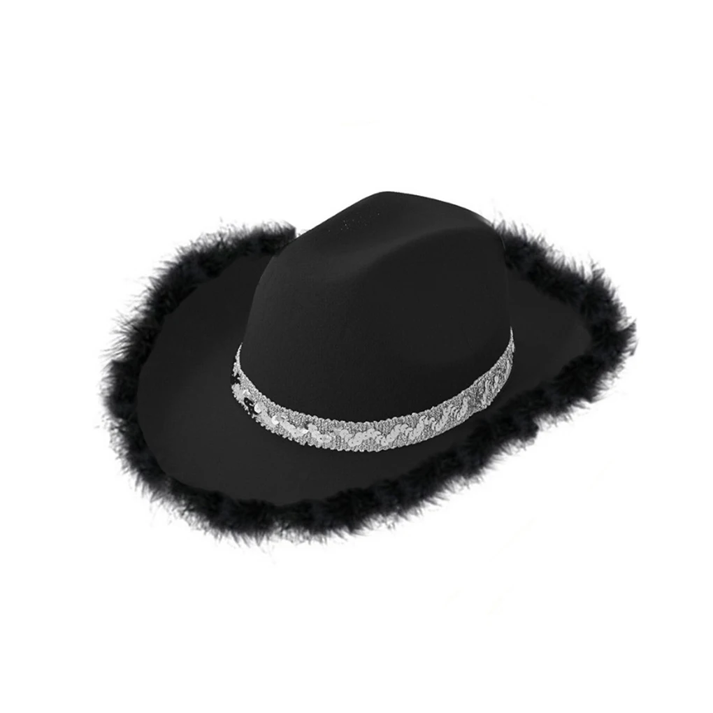 2/3 Cloth Disco Cowboy Hat Fashion Accessory For Stylish Night Out Cowgirl Hat Country Hat Hat Cowboy