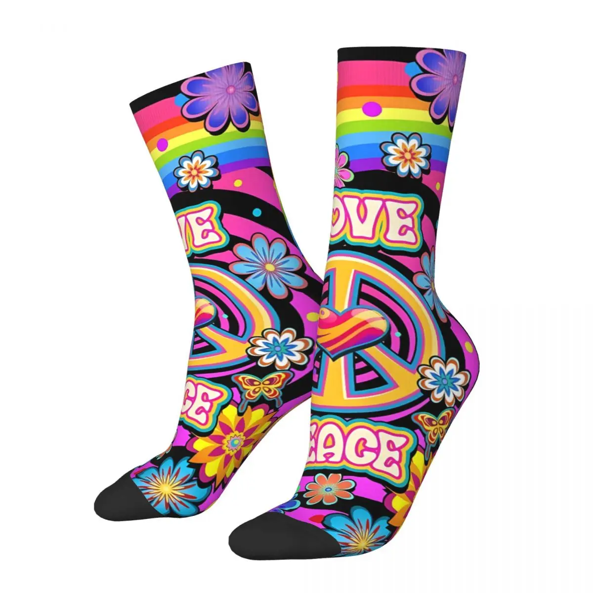 Love And Peace Sock Printed Man Polyester