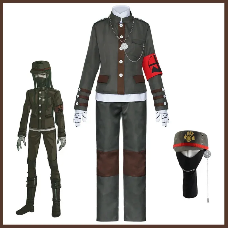 CyAnime juego Korekiyo Shinguji Cosplay disfraz peluca verde oscuro uniforme militar abrigo sombrero conjunto completo hombre mujer Halloween carnaval Su