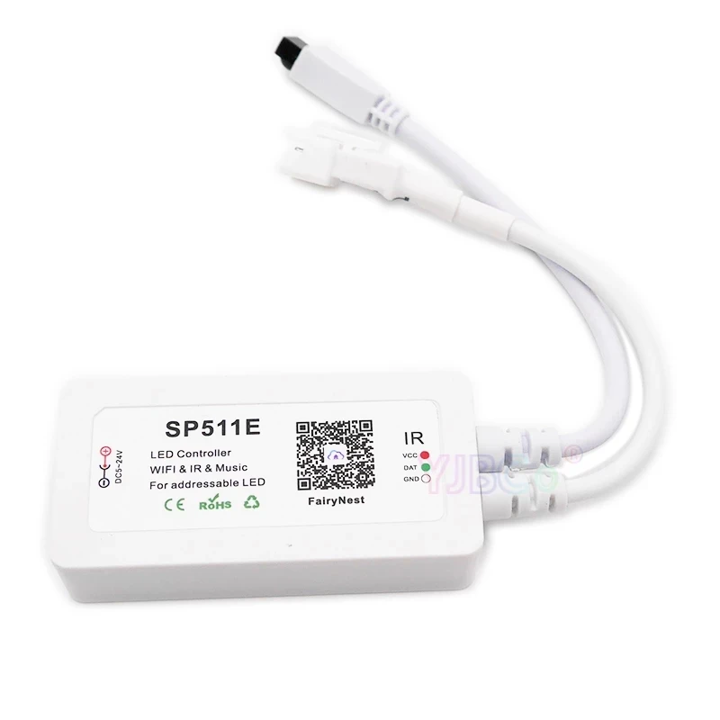 SP511E Volle Farbe LED Wifi Controller Musik APP Stimme Infrarot Fernbedienung Für WS2812b WS281 Pixel Address RGB LED Streifen
