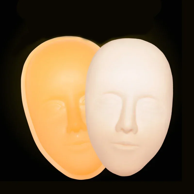 

5D Facial Tattoo Training Skin Silicone Practice Permanent Makeup Lip Microblading Eyebrow Tattoo Skin Mannequin Doll Face Head