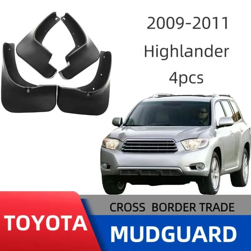 

4PCS For 09-11 Highlander Car Mudguards Cover Front and Rear Parts Splash Proof Cars Mudguard Mud Flaps Wheel Guards Accessories