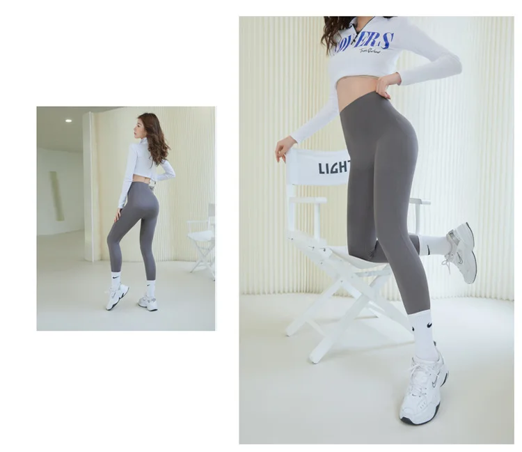 BIVIGAOS Micro-Pressed Butt Lifter Leggings Women 5D Slim Spring Autumn High Waist Fitness Push Up Leggings Sport Shark Pants