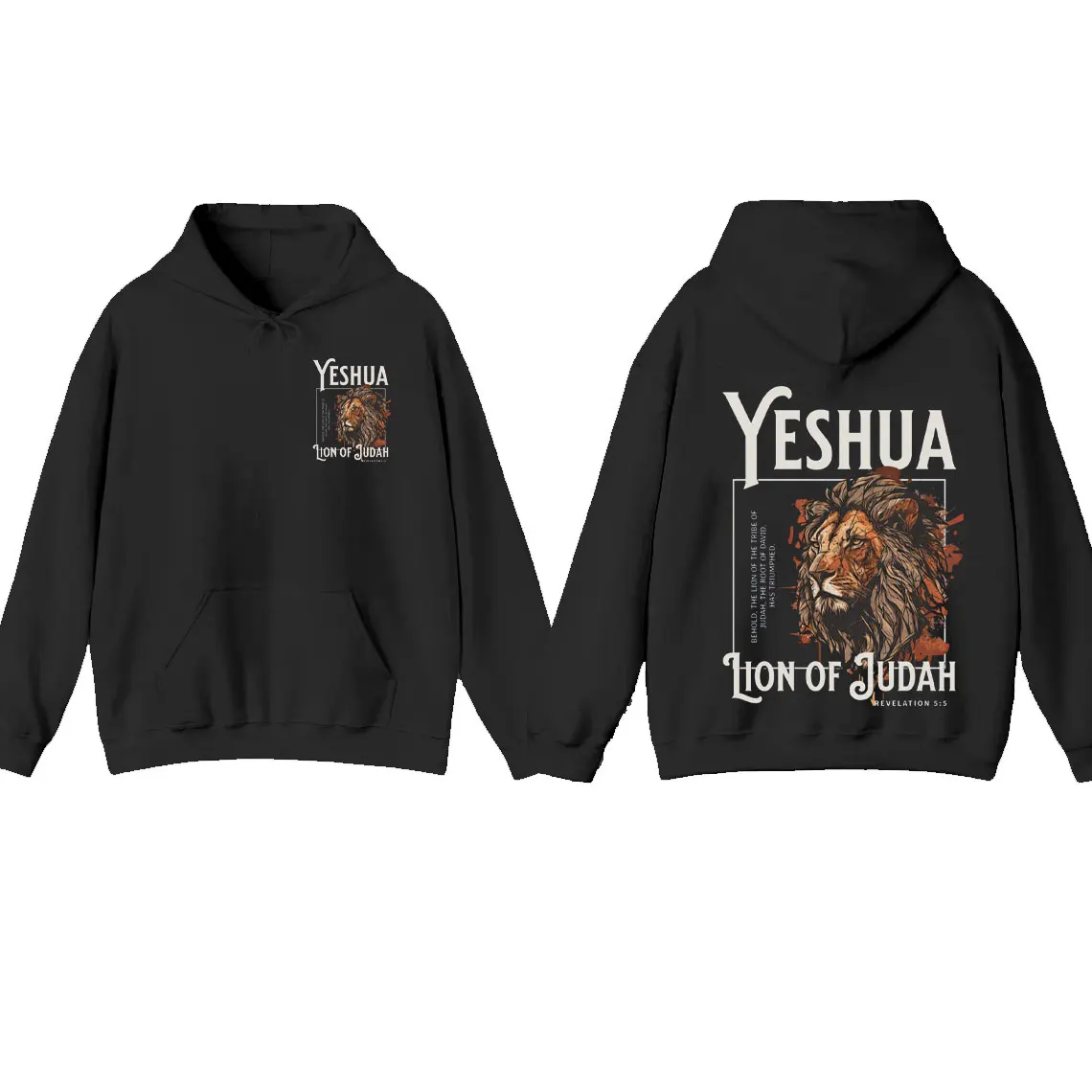 Yeshua هوديي البلوز الروحي المعمودية هدية الأسد هوديي للرجال الكتاب المقدس الآية الكتاب المقدس هودي يسوع هوديي المسيحية للجنسين #3