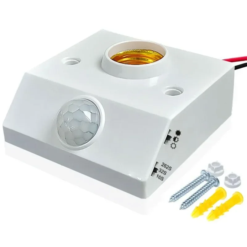 

PIR Motion Sensor Light Socket Automatic Human Infrared Sensor Lamp Holder LED Bulb Light E27 AC85-265V Intelligent Delay Base