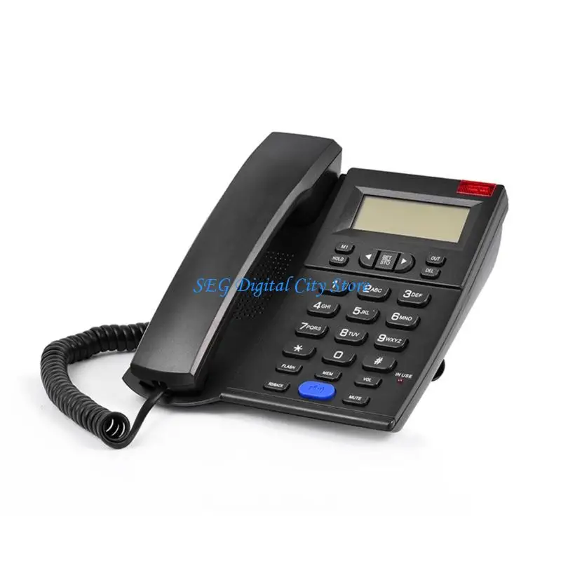 U75B هاتف سلكي سطح المكتب هاتف منزلي لكبار السن المتصل بزر كبير هاتف متكامل لغرفة الضيوف في المنزل والمكتب #5