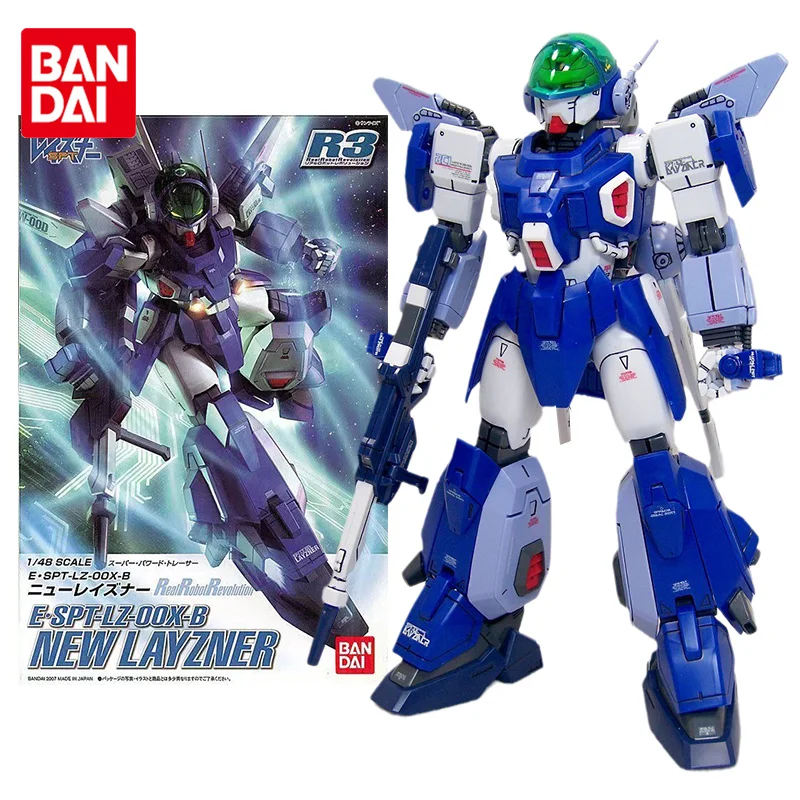 

Bandai Genuine Blue Comet SPT Layzner Anime Figure 1/48 New Layzner R3 Collection Gunpla Anime Action Figure Toys for Children