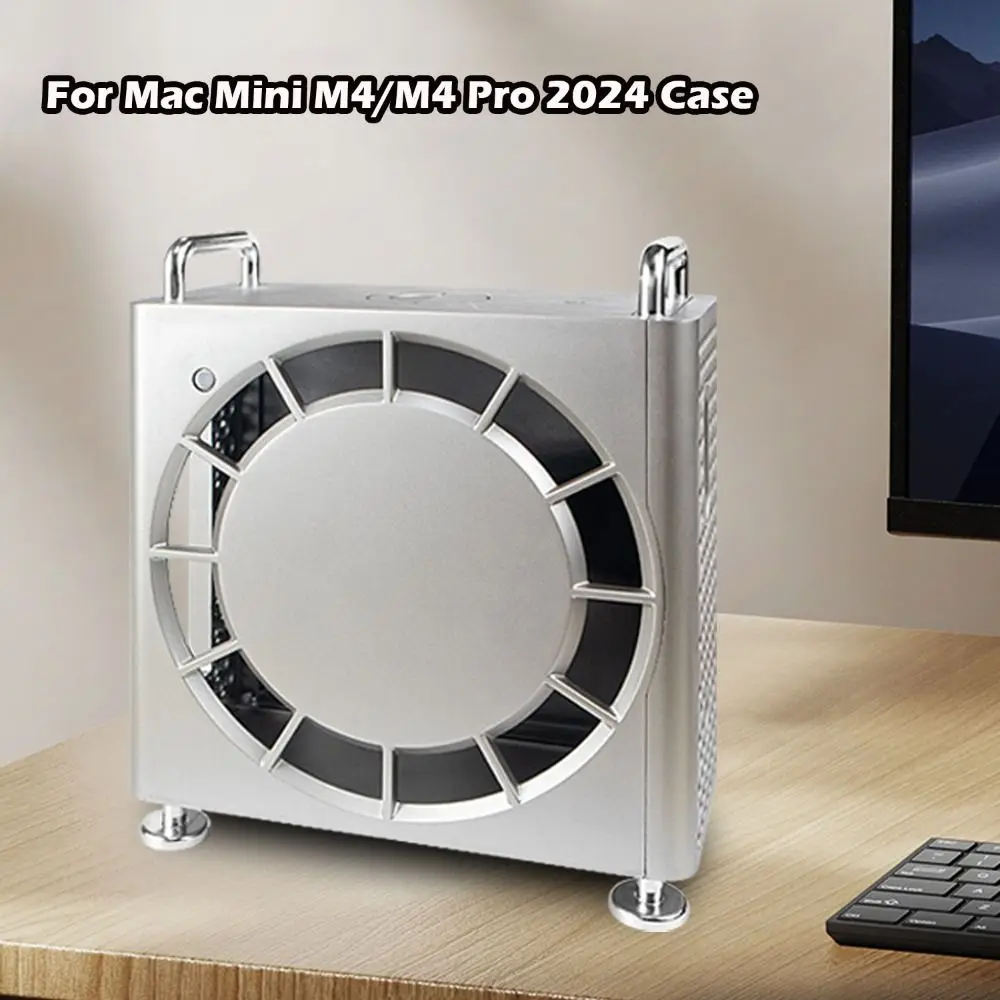 Dustproof Protective Case Heat Dissipation Anti-scratch Vertical Stand Protector ABS Computer Shell for Mac Mini M4/M4 Pro 2024