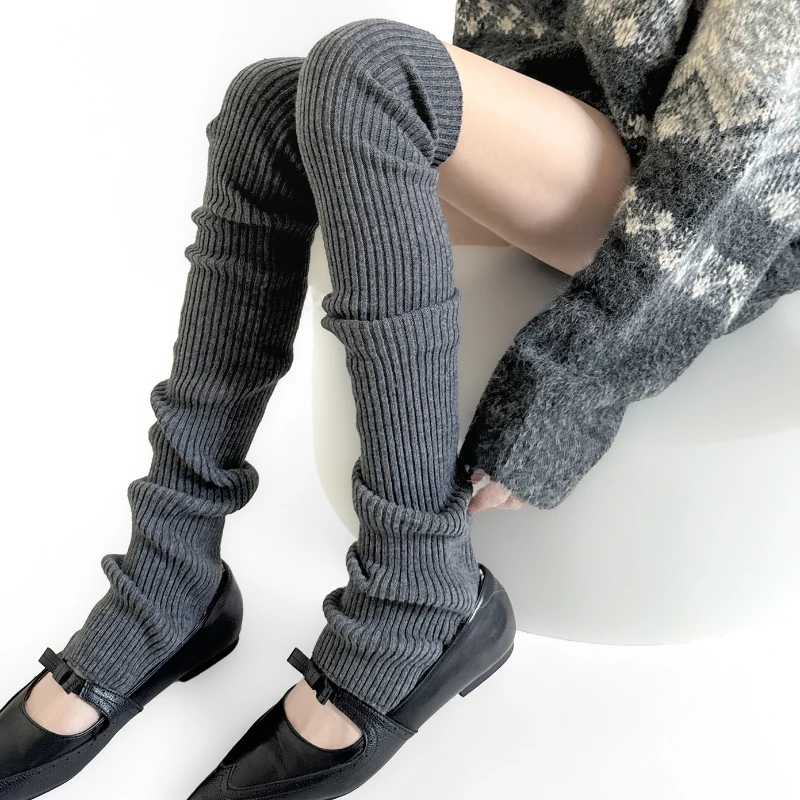 

Шерстяные гетры женские осенне-зимние теплые вязаные носки до бедра JK гетры гольфы до бедра чулки