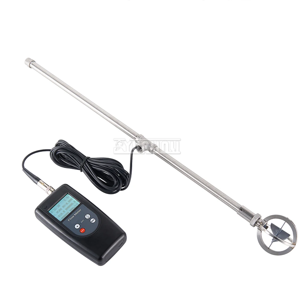 0.01-5.00m/s 0.01-10.00m/s Flow Meter, Handheld Portable Propeller Type Water Flow Velocity Tester Fm-100v5