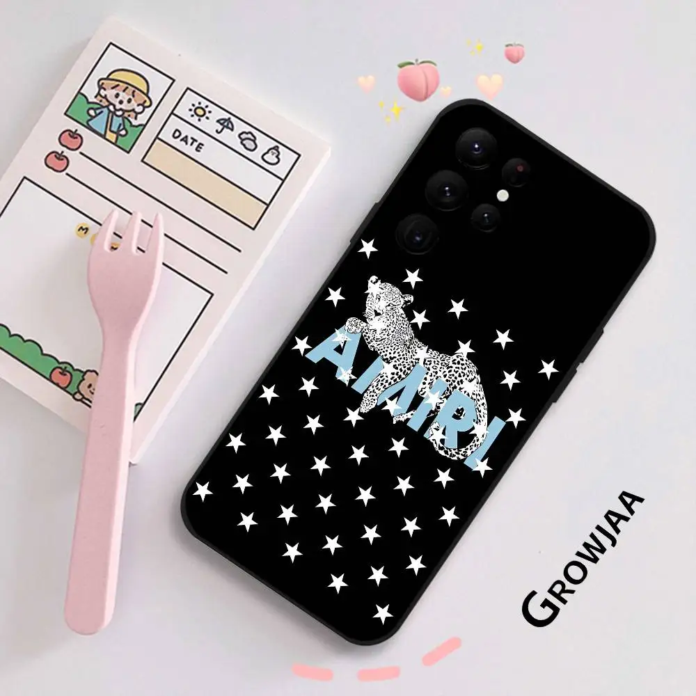 Fashion A-AMIRIS Phone Case For Samsung Galaxy S25 S24 S22 S23 Ultra S21 S20 Plus 5G Protective Silicone Funda