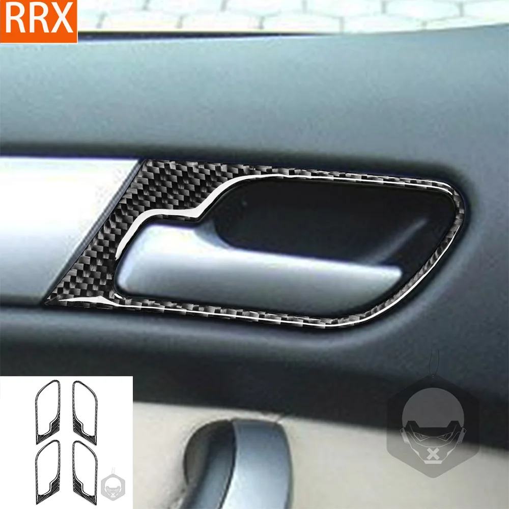 

For BMW X5 E53 2000-2006 Door Handle Frame Trim Cover Tuning Real Carbon Fiber Sticker Car Interior Moulding Accessories