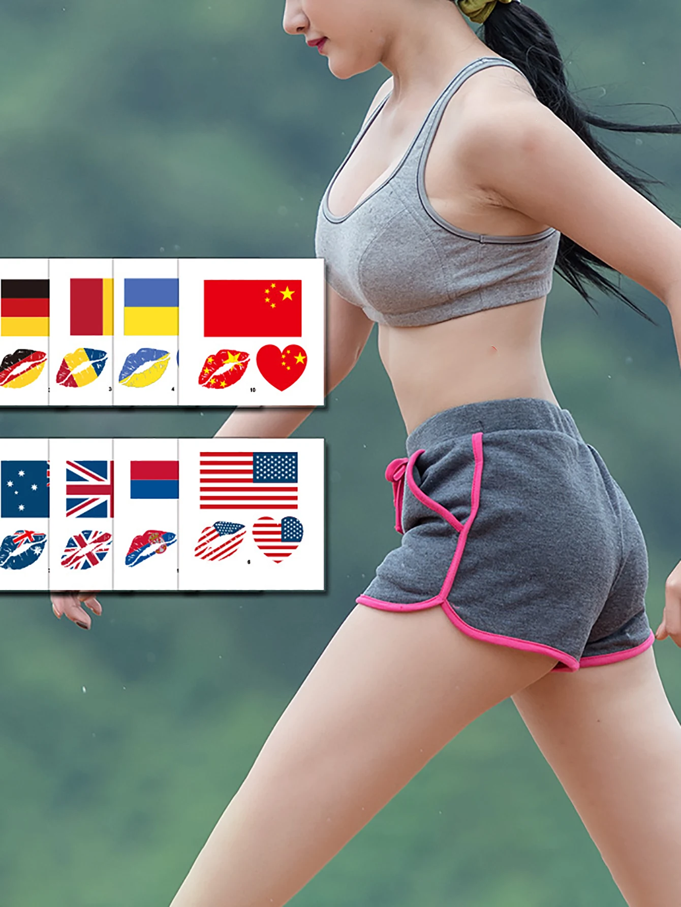 10pcs Top 24 European German Cup Flag Tattoo Stickers For Sports Events Fans Parties And Gatherings