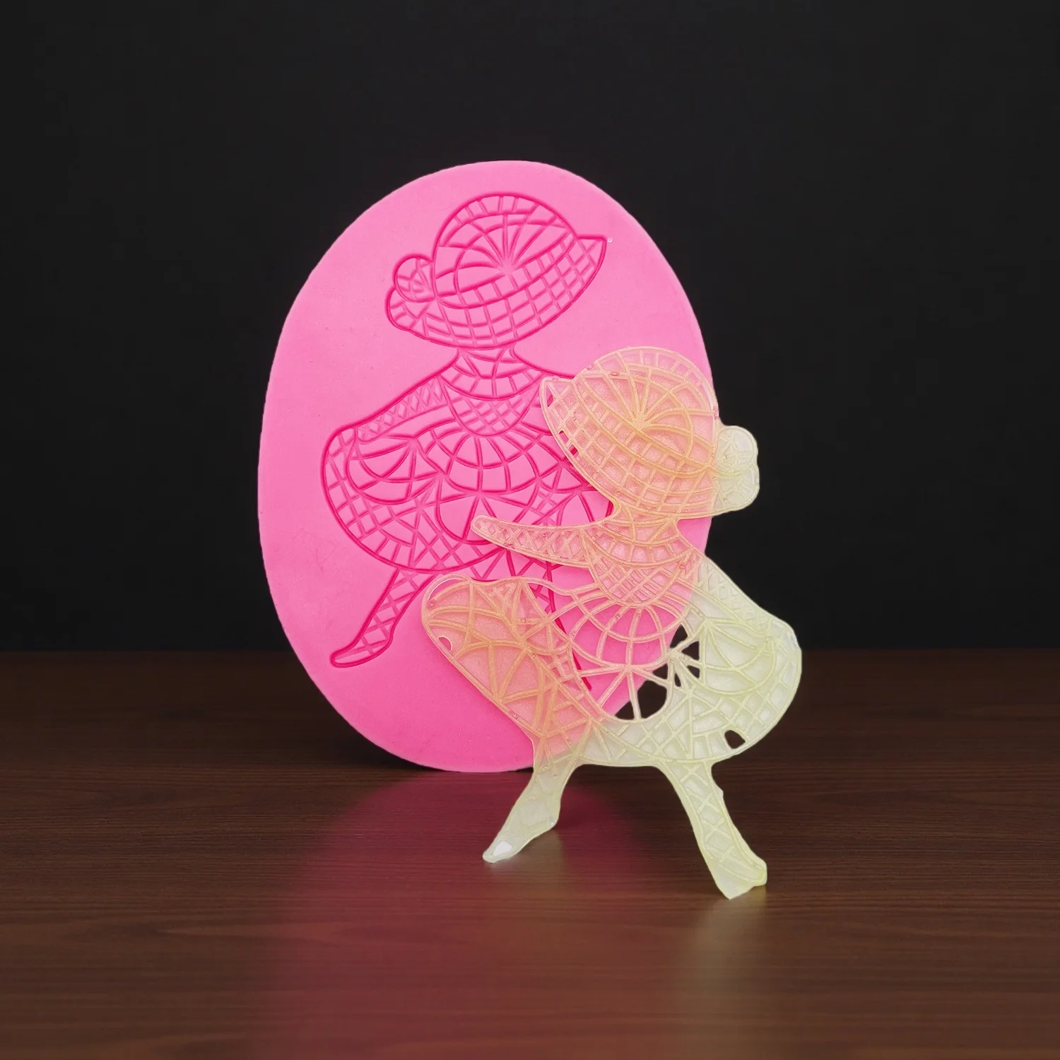 Ballet Girl Cake Decorating Silicone Mold for Chocolate Candy Sugar Craft Polymer Clay DIY Supplies