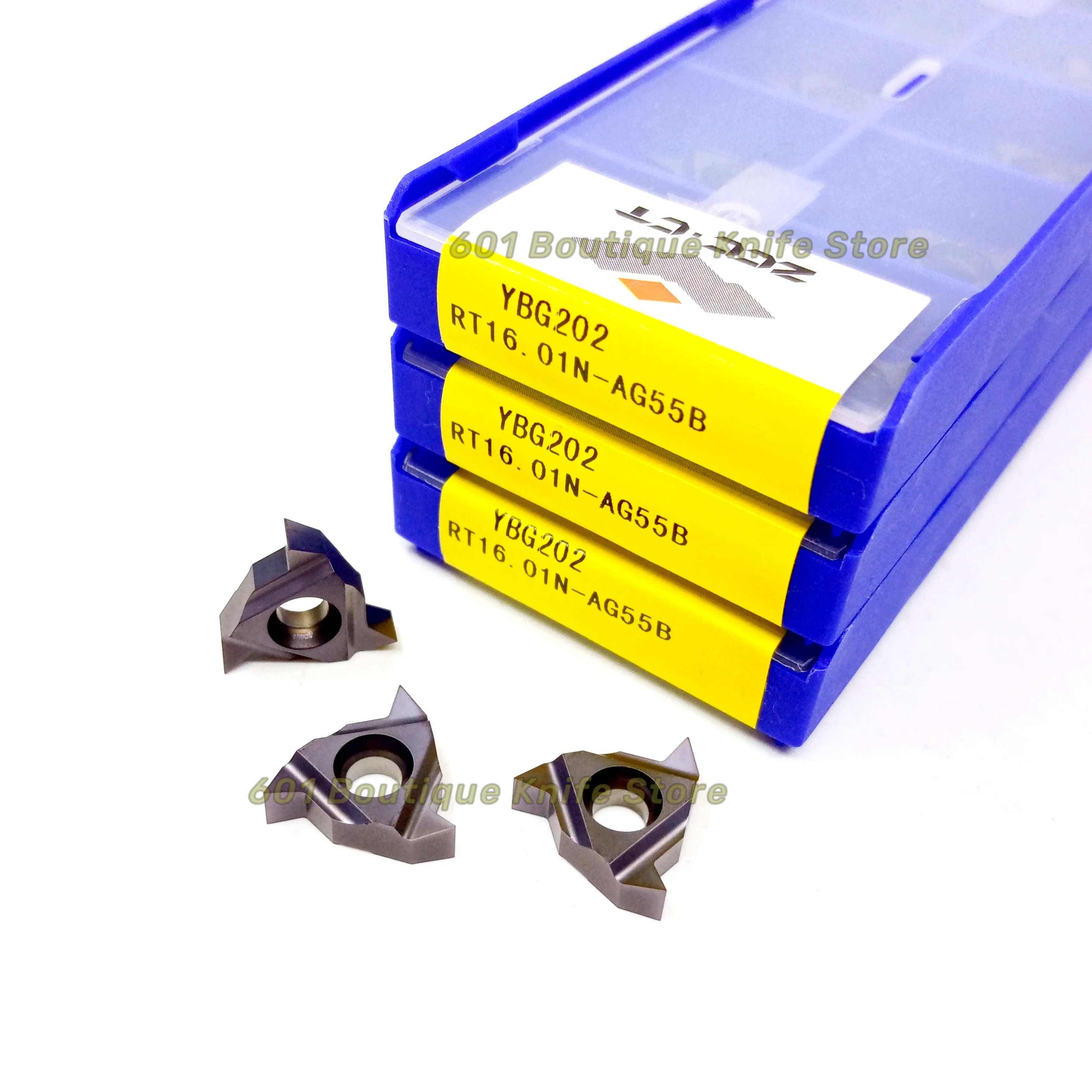 

ZCCCT RT16.01N-AG55B YBG202 Threading Lathe Inserts Tungsten Carbide Threading Inserts 55 degree