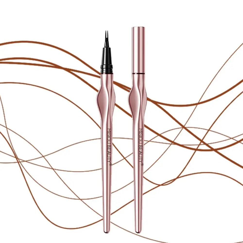 2 Point Wild Eyebrow Pencil Extremely Thin Bifurcated Silkworm Waterproof Pen Grip Tattoo To Eyebrow Long Easy Lasting Brow