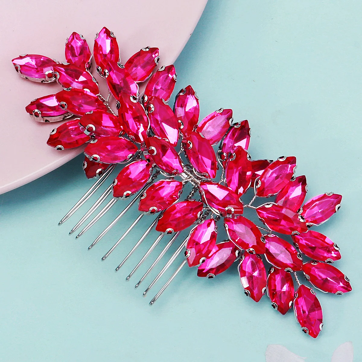 Miallo Atmospheric Handmade Crystal Hair Comb Party Fashion Hair Clip Headpiece For Women Daily Side Clip Hair Accessories