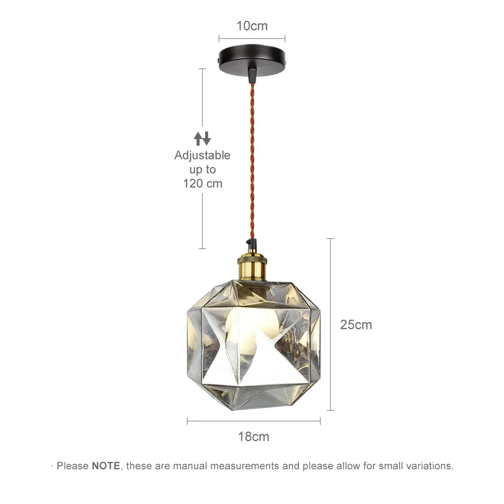 Modern Led Pendant Lights Crystal Glass Chandelier Lamp Suspension Bedroom Kitchen Bar Copper Body Indoor Lighting AC 220V