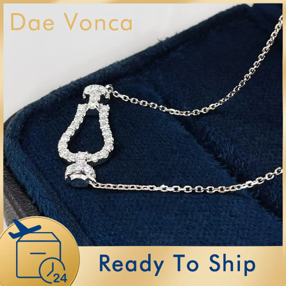 PT950 على شكل دائري مختبر نمت الماس قلادة قلادة مجموع 0.29CT مختبر الماس حدوة الحصان قلادة هدية للذكرى السنوية للزوجة #1