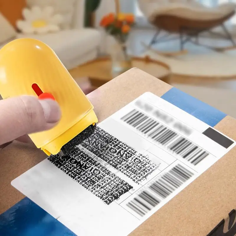 Selo Confidencial 2 In 1 Seal Roller For Privacy Dados Confidenciais Express Informações Pessoais Privacy Random Code Roller