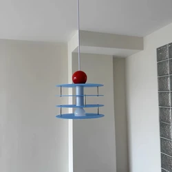 Creative And Personalized Colored Dopamine Acrylic Pendant Light Nordic Bauhaus Contrasting Bedroom Headboard Pendant Light