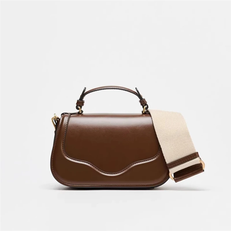 

Элегантная новая женская сумка 2025 года: повседневная модная сумка-клатч через плечо, универсальная сумка-седло на одной лямке для отдыха