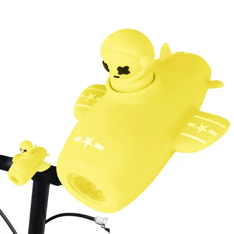 

Kids Biking Light Airplane Shape Kids Biking Lights Waterproof 110dB Speaker Super Loud Air Horn Electric Scooter Front Light