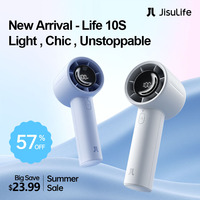 JISULIFE New Arrival Portable Handheld Mini Fan Life10s, 5000mAh Battery Long Lasting Power, 5 Wind Speeds, Summer Essential