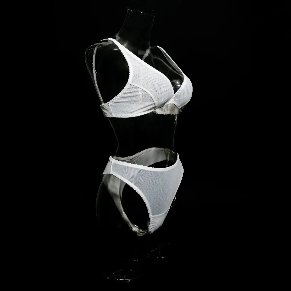

Sexy Three-point Style Ultra-thin Transparent Lingerie Set No Steel Ring Women's Sweet Perspective Erotic Apparel Suit Underwear