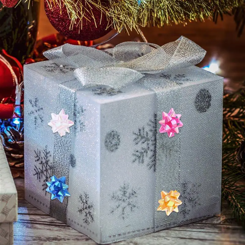70pcs Christmas Decoration Pull Bows Gift Knot Ribbon 2-Inch Star Lace Ribbon Birthday Party Wedding Gift Packaging Wrapping