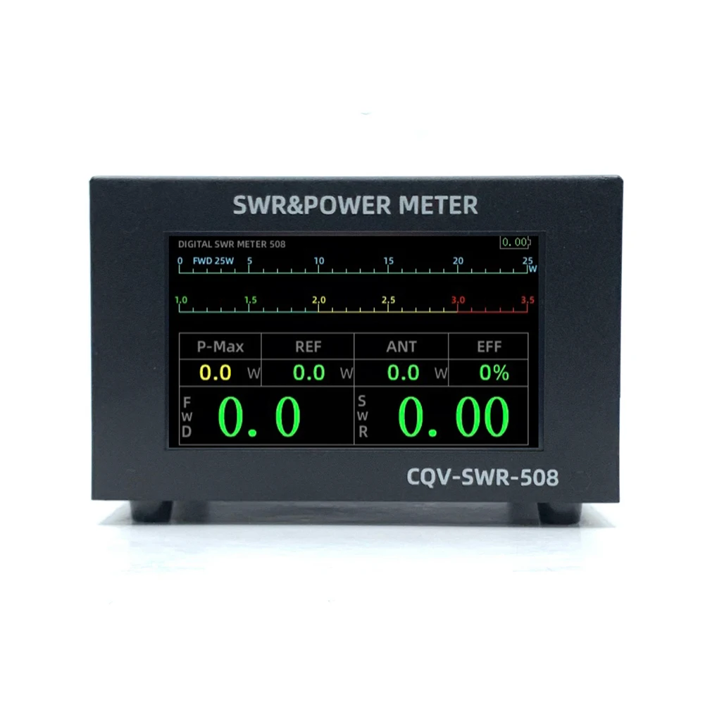 120W SWR&Power Meter High Standing Wave Alarm 1.8-54Mhz Standing Wave Ratio Meter Oscilloscope Digital Type C DC5V/1A Charging