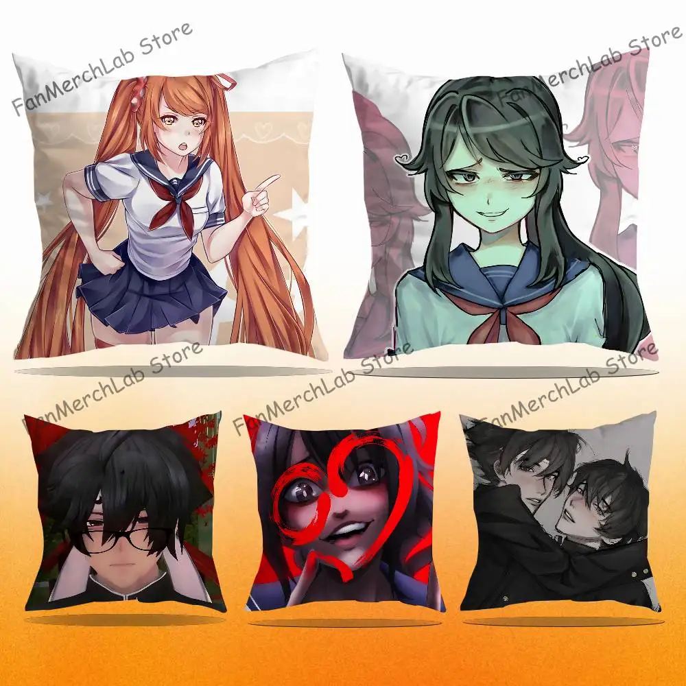 Game Y-Yandere S-Simulator Cushion For Bedroom Car Coffee Shop Room and Living Room Sofa Decorative Pillow Cover Case
