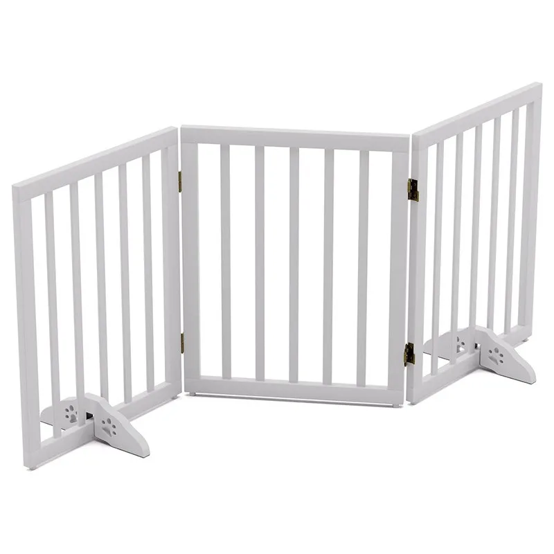 

Wooden freestanding collapsible pet door for dog fences and dog partitions to protect