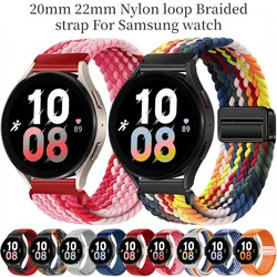 Bracelet à boucle tressée en nylon pour Samsung Galaxy Watch, 6, 5, 4/3 Amazfit GTR4, Huawei Watch 4, 3, GT3 Pro, 20mm, 22mm