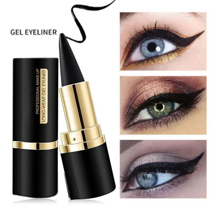 Gel Eye Liner, Optique Solide, Noir, Eyeliners, Crayon, Longue Durée 24 Heures, Smoky Eye Makeup, Cosmetic Beauty