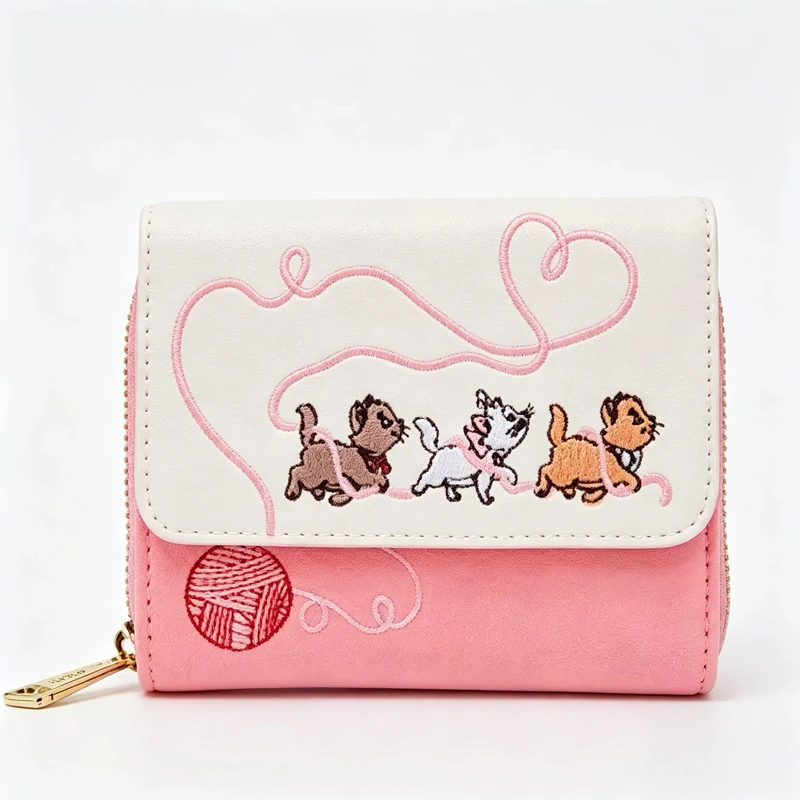 2pcs Loungefly The Aristocats Marie, Kitten & Yarn Backpack & Wallet Set
