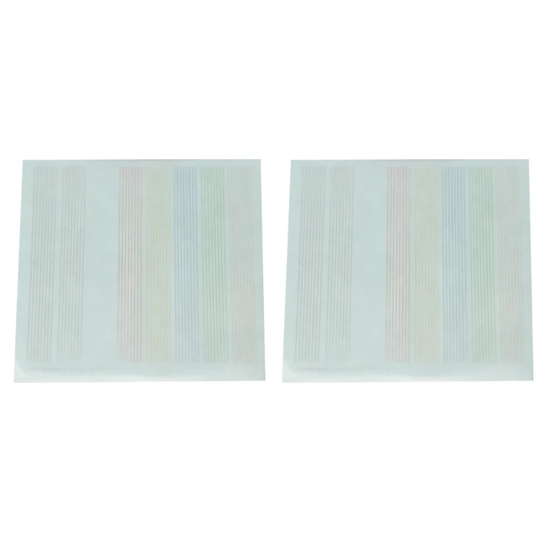 2PCS 1/24 1/18 Scale Stitching Water Slide Decals 75mm Length Multi-Color Stitch Line Pattern for Car Model Interior DIY Details