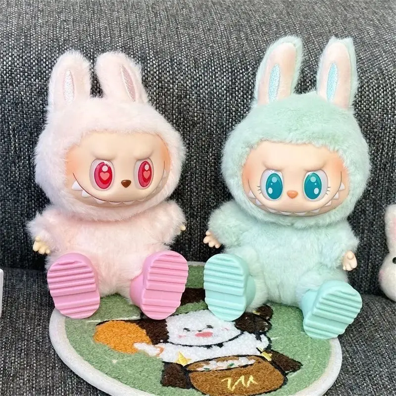 Labubu ตุ๊กตารองเท้า Labubu I II Idol ตุ๊กตา 15/17 ซม.ตุ๊กตา Plush'S รองเท้าฝนนั่งอุปกรณ์เสริม DIY ของขวัญ