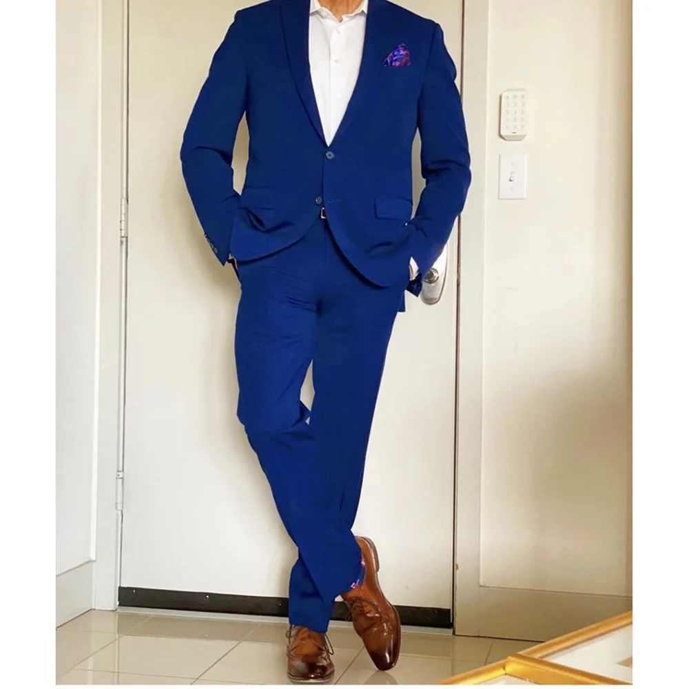 

Single Breasted Men's Suit Formal Business Casual Work Commute Travel Daily Male Clothing Jacket Pants