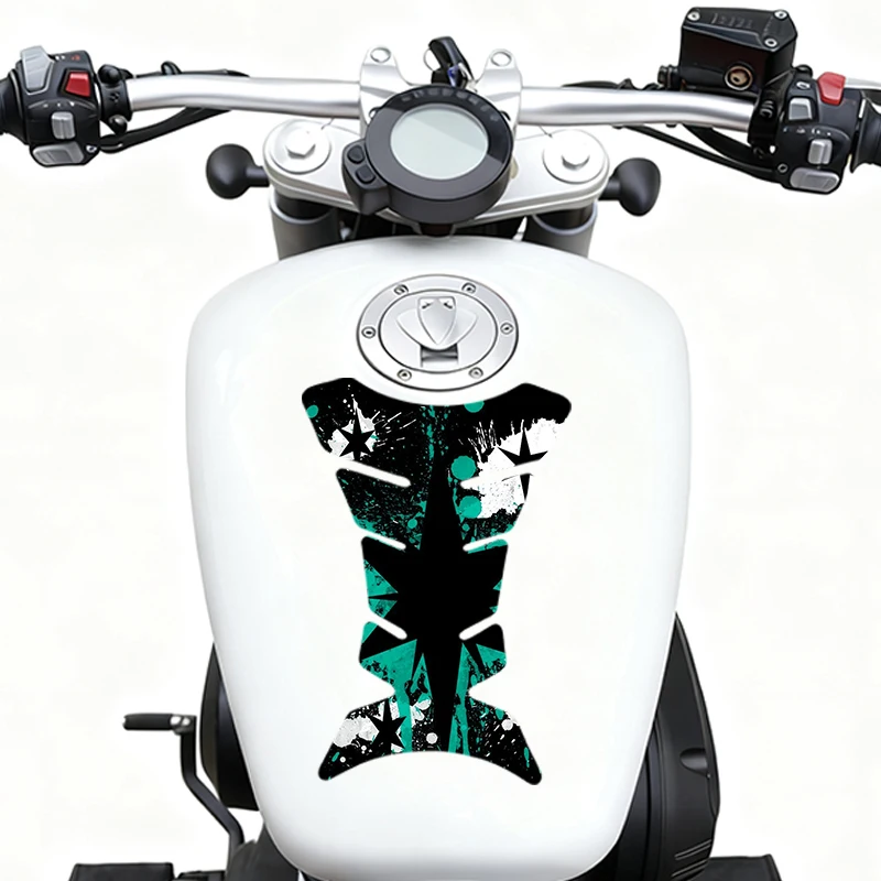 

2 pieces per set motorcycle fuel tank sticker Star Graffiti Anti-scratch film material protection sticker vinyl