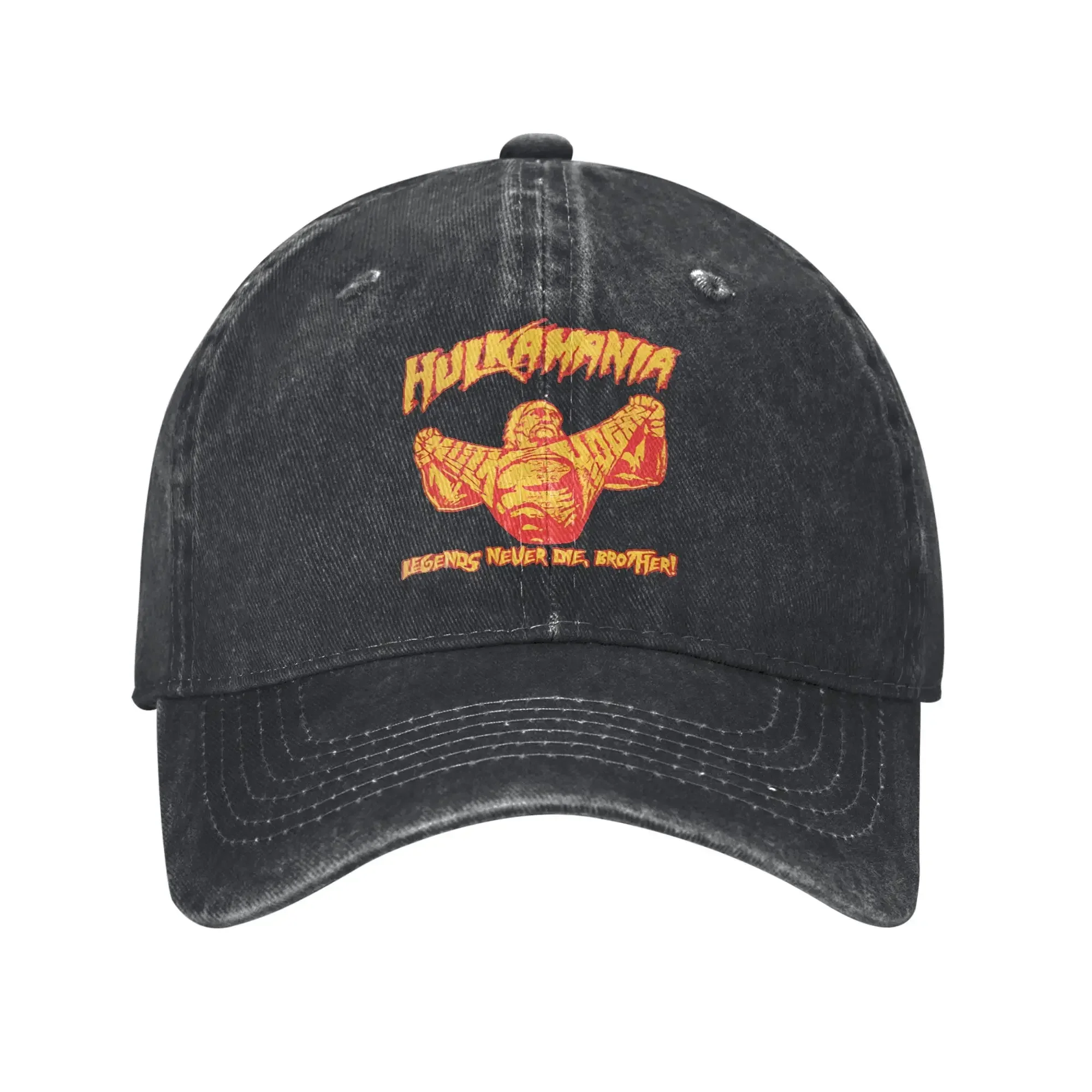 Бейсболка 2026 Hulk-Hogan RIP Hulkamania для мужчин и женщин, с эффектом потертости, выстиранная, с надписью «Легенда не умирает», для активного отдыха и тренировок, без каркаса, H