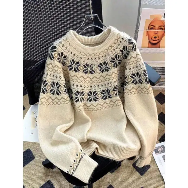 

Cross-Border New Knwear Autumn Winter Series round Ne Collar Women's Knitted Sweater Coolmax Fiber Ciwalk Inner Wear