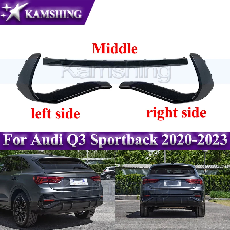 

Kamshing 1piece Rear Bumper Trim Stirp For Audi Q3 Sportback 2020-2023 Rear Bumper Cover Trim Strip Rear Lip Bright Strip