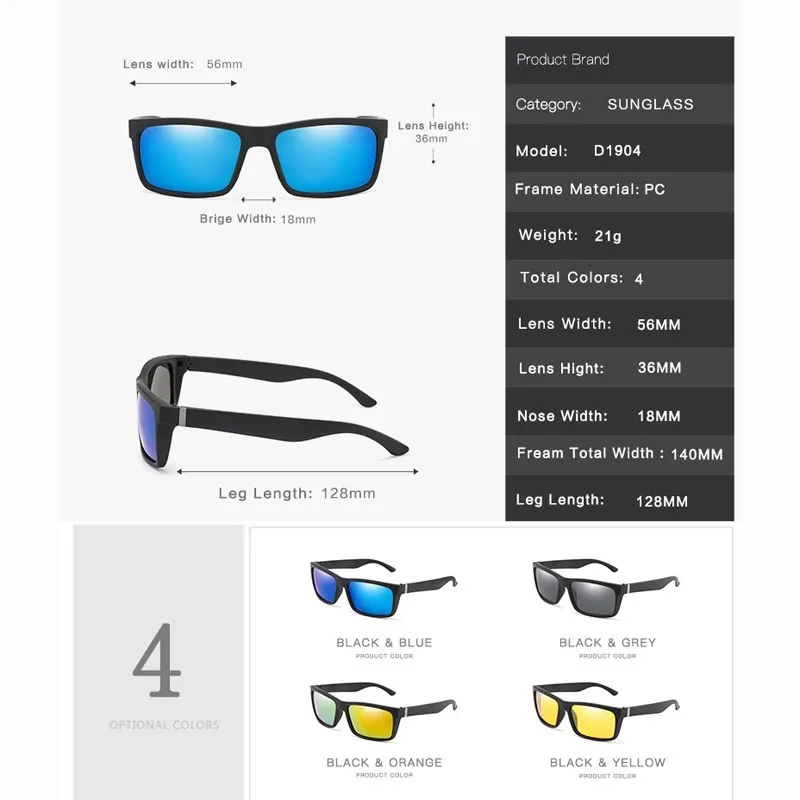 Sunglasses Unisex Square Vintage Sun Glasses Famous Brand Sunglases Polarization Sunglasses Retro Feminino for Women Men