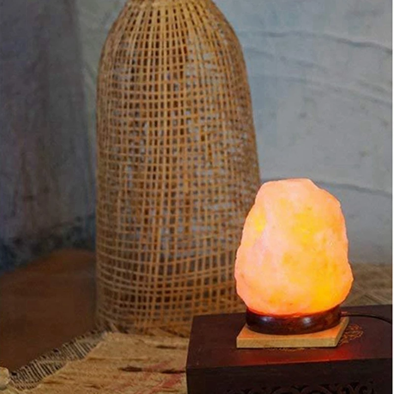 Himalayas Crystal Salt Lamp Colorful Color Changing USB Natural Salt Lamp Atmosphere Atmosphere Lamp Small Night Lamp