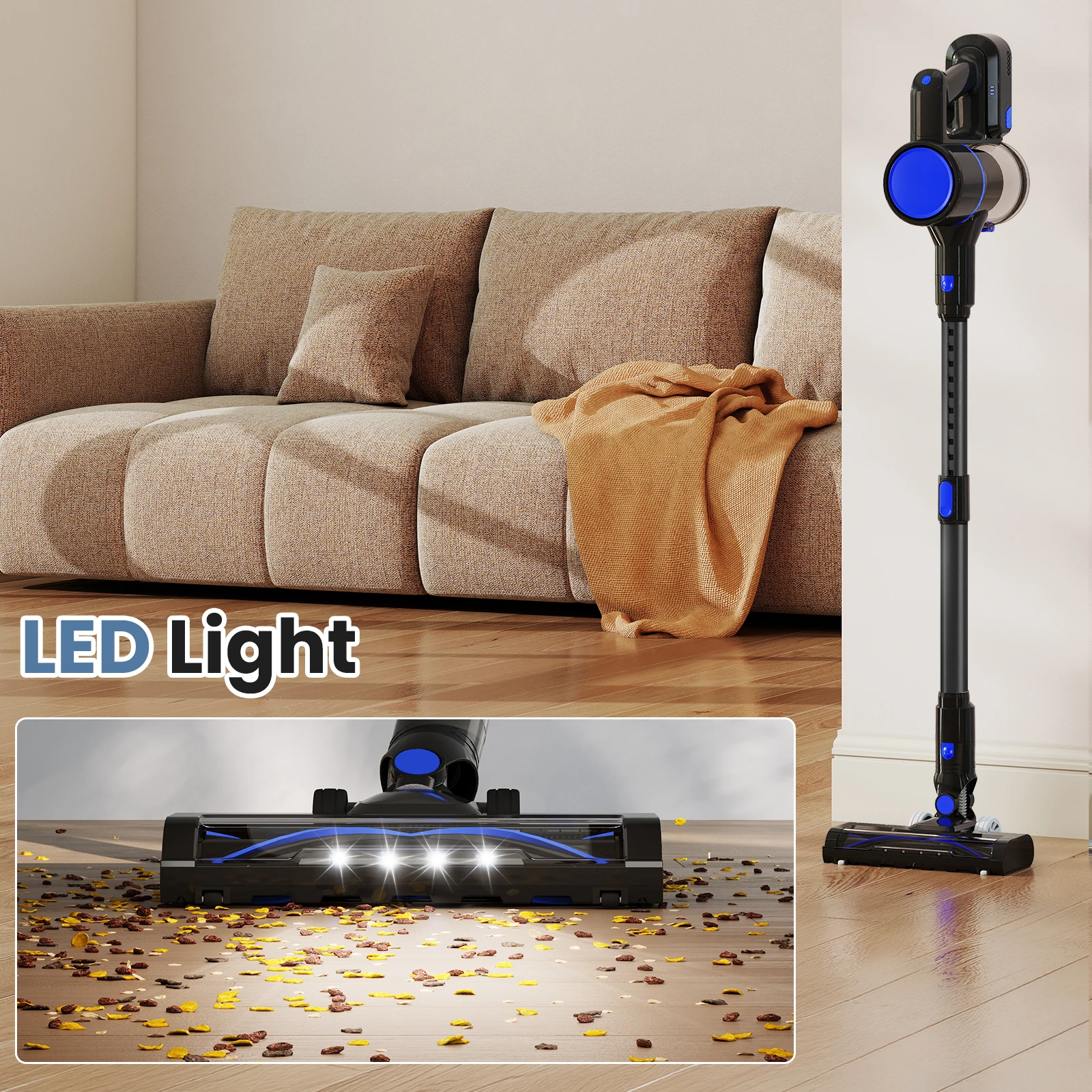 vacuum LED floor head