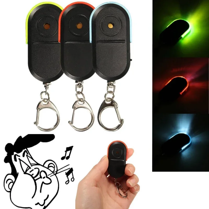 3pc Smart Anti-Lost Alarm Wallet Phone Key Finder Locator Keychain Whistle Sound With LED Light Mini Anti Lost Key Finder Sensor