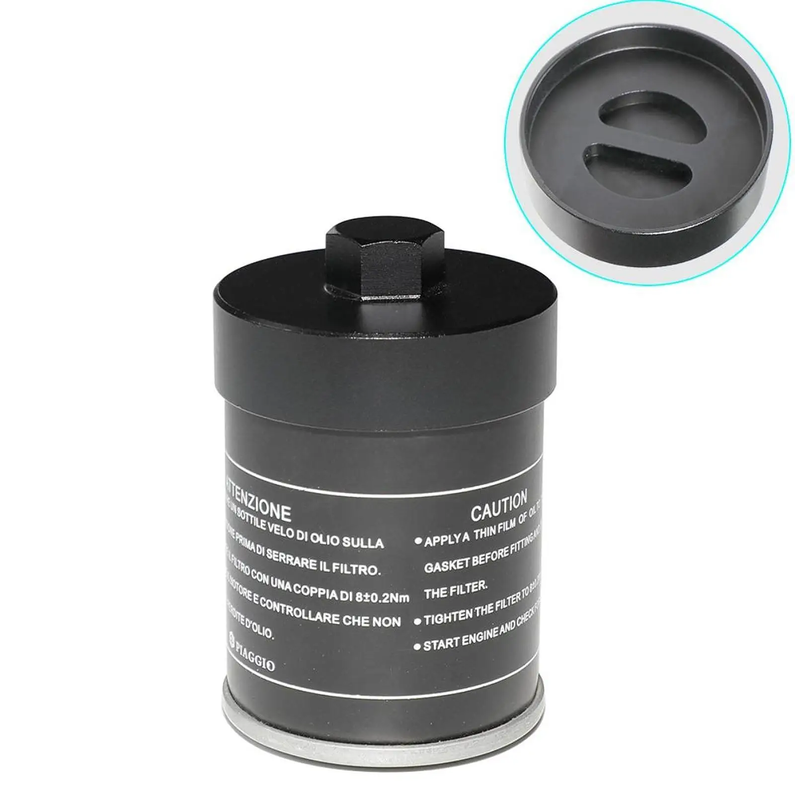 

Oil Filter Wrench Easy to Install Steel Oil Filter Socket Tool Hattype Wrench Removal Tool for Vespa Lxv Sprint LX GTS