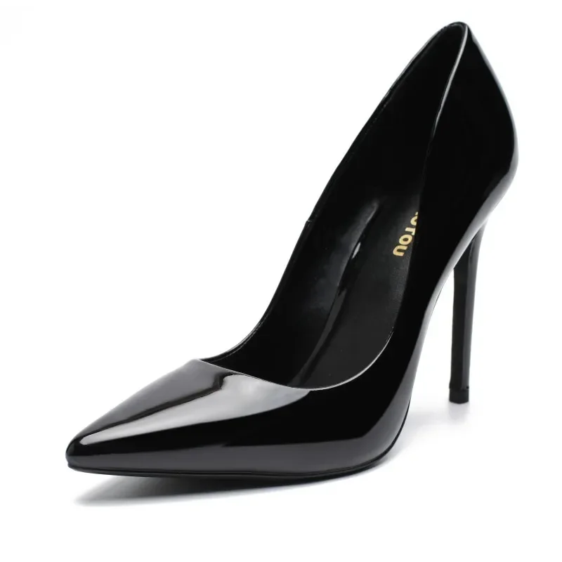 المتحولين جنسيا الأحمر مضخات ربيع الخريف مكتب سيدة 12 سنتيمتر الكعوب رقيقة أشار تو أحذية امرأة Zapatos Mujer كبيرة الحجم الرقص مضخات