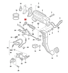 Clutch pedal return spring support bushing For Golf Beetle Octavia